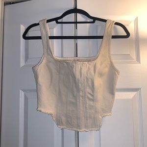 Corset Cream Jean Top